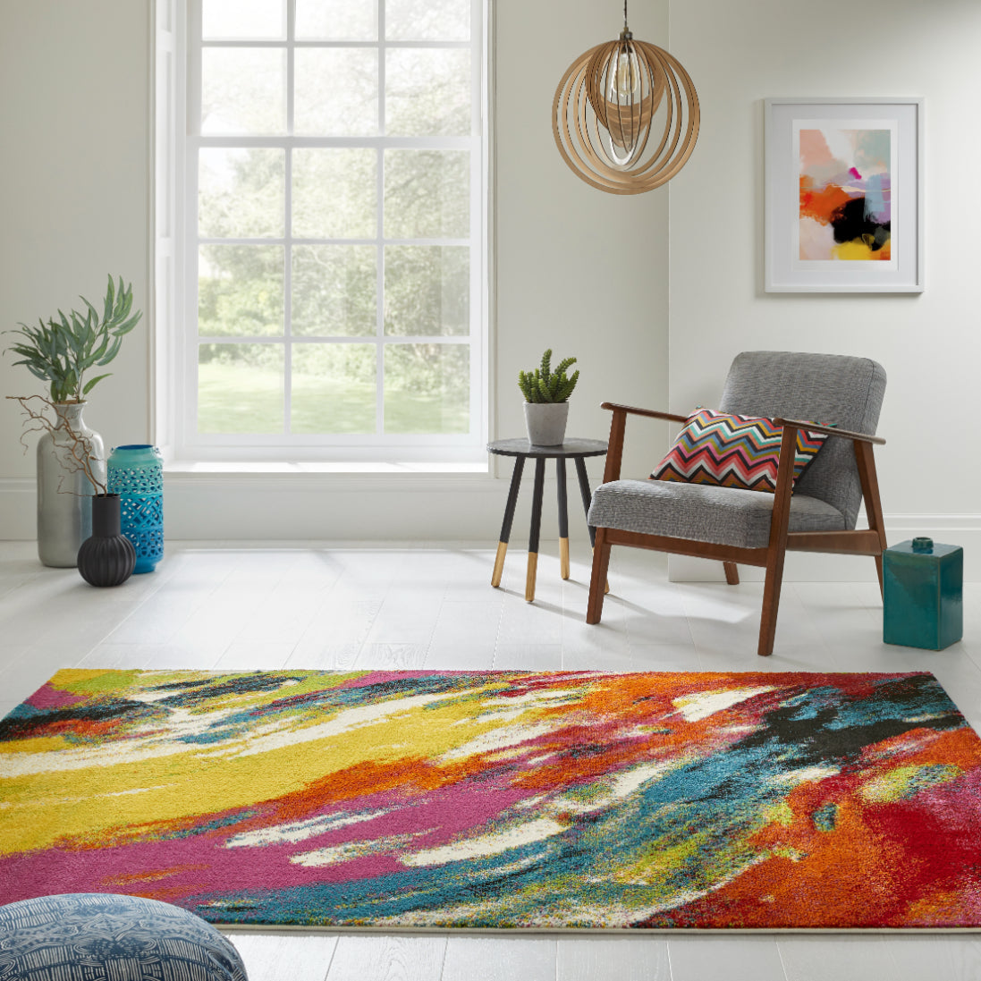 Concept Looms Art Collection ART102 Multi Colour Large Rectangle Rug